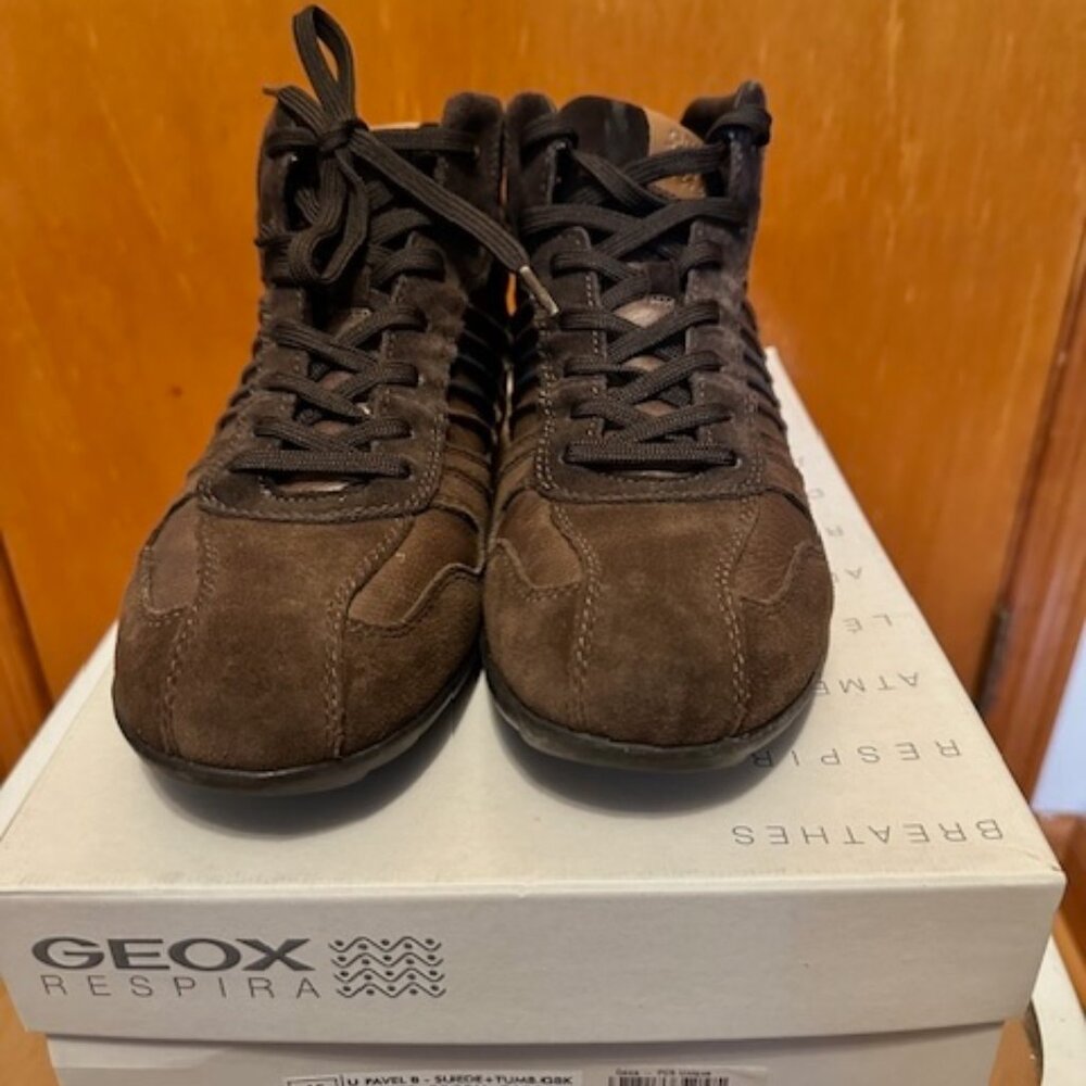GEOX RESPIRA U PAVEL B SUEDE + TUMB.GBK MEN'S BOOT, Size -12, Color- Chestnut